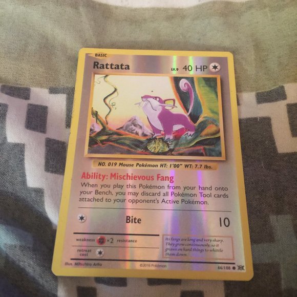 Rattata 66/108 XY Evolutions REVERSE HOLO - Picture 1 of 2